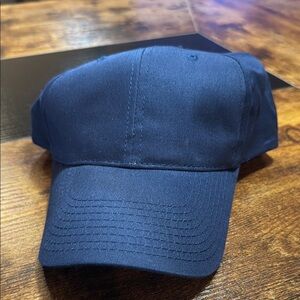Navy Blue Cotton Blend Baseball Hat with Curved Bill NWOT
